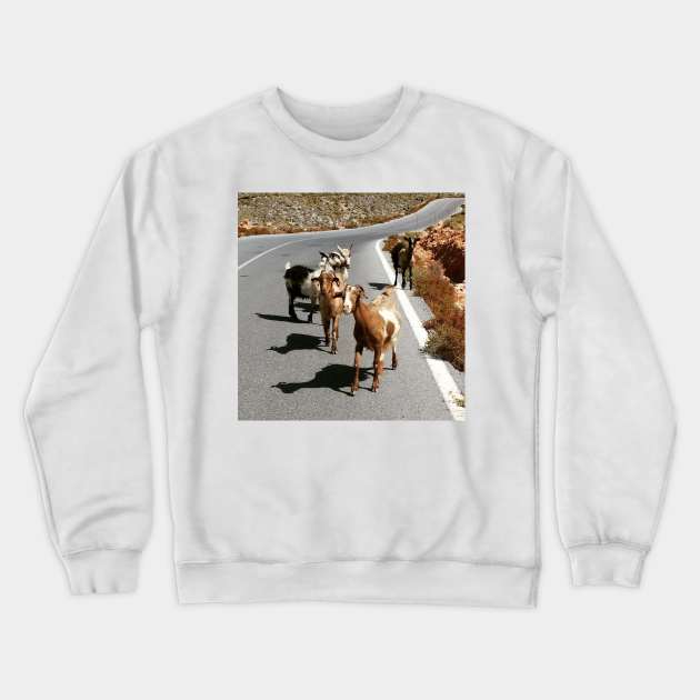 Funny Goat Crewneck Sweatshirt by GRKiT